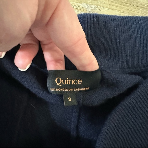 Quince Womens 100% Mongolian Cashmere 2.0 Straight Leg Pants True Navy Sz S NWOT - Picture 6 of 10